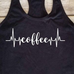 Coffee is My Life Women's Black Racerback Tank Top